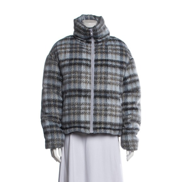 Apparis Josh Jacket Large Blue‎ Gray Plaid Puffer Faux Fur Lined Outdoor NEW - Picture 7 of 15